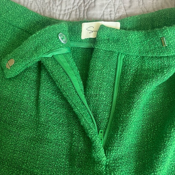 NWT Sweet Lemon Kelly Green Wide Leg Pants Size Large - Picture 6 of 9